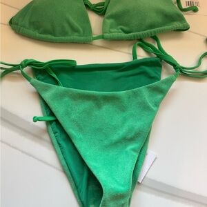 Dippin Daisys Green Triangle Bikini Set
